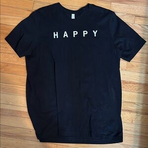 Bella Canvas Black 'Happy' Short Sleeve Tee